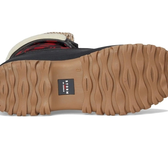 Storm By Cougar Waterproof Lace Up Winter Boots Carlisle Black Red - Picture 3 of 7